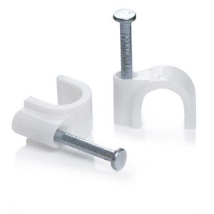 white Circle-Cable-Clips details